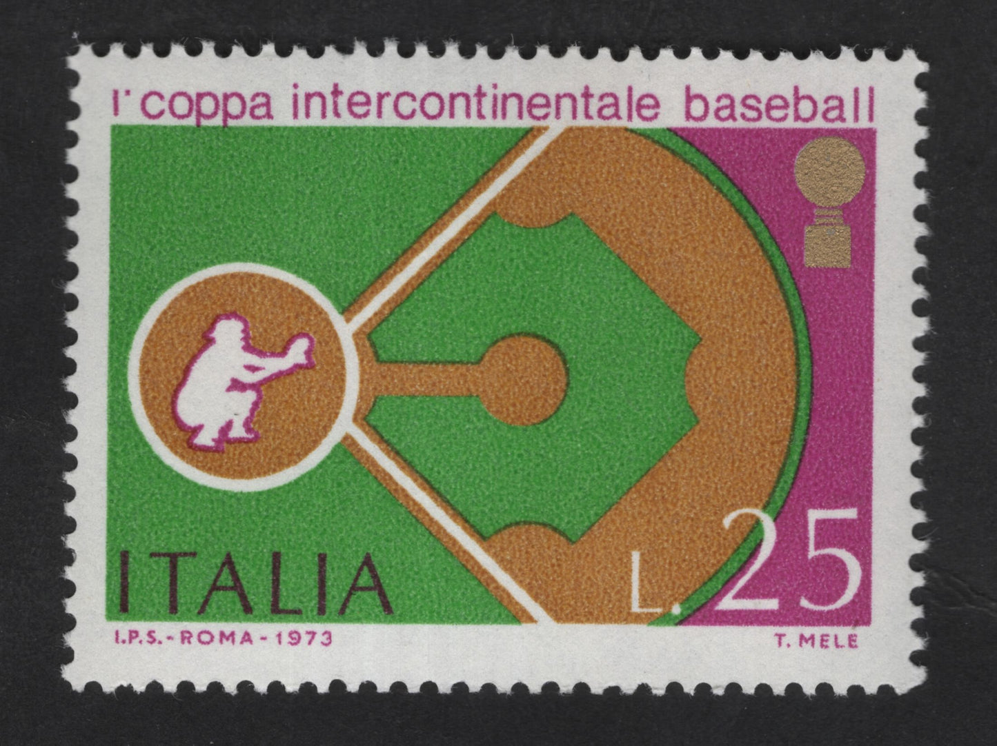SCG13739 - Italy 1973 – 1st Intercontinental Baseball Cup (L.25)