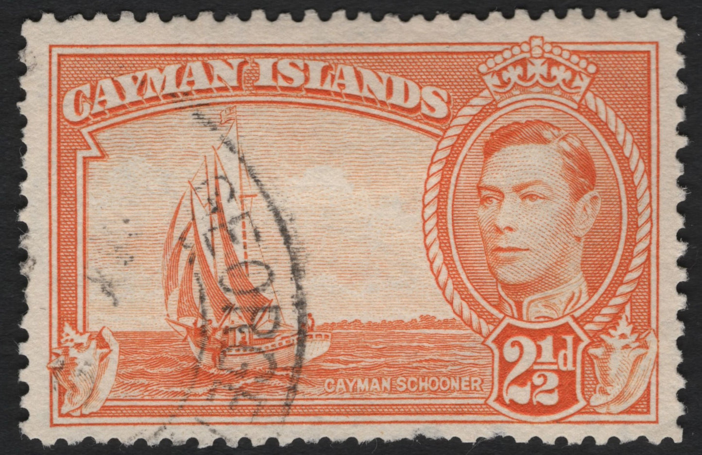 SCG9042 - Cayman Islands 2½d “Cayman Schooner” – King George VI (c.1938–1945)
