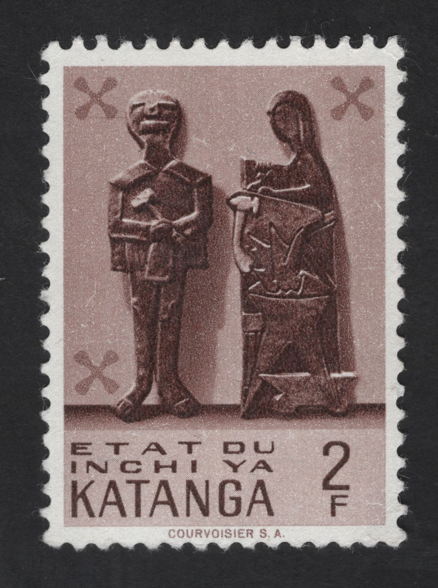 SCG13640 - Katanga 2F Tribal Sculptures Stamp
