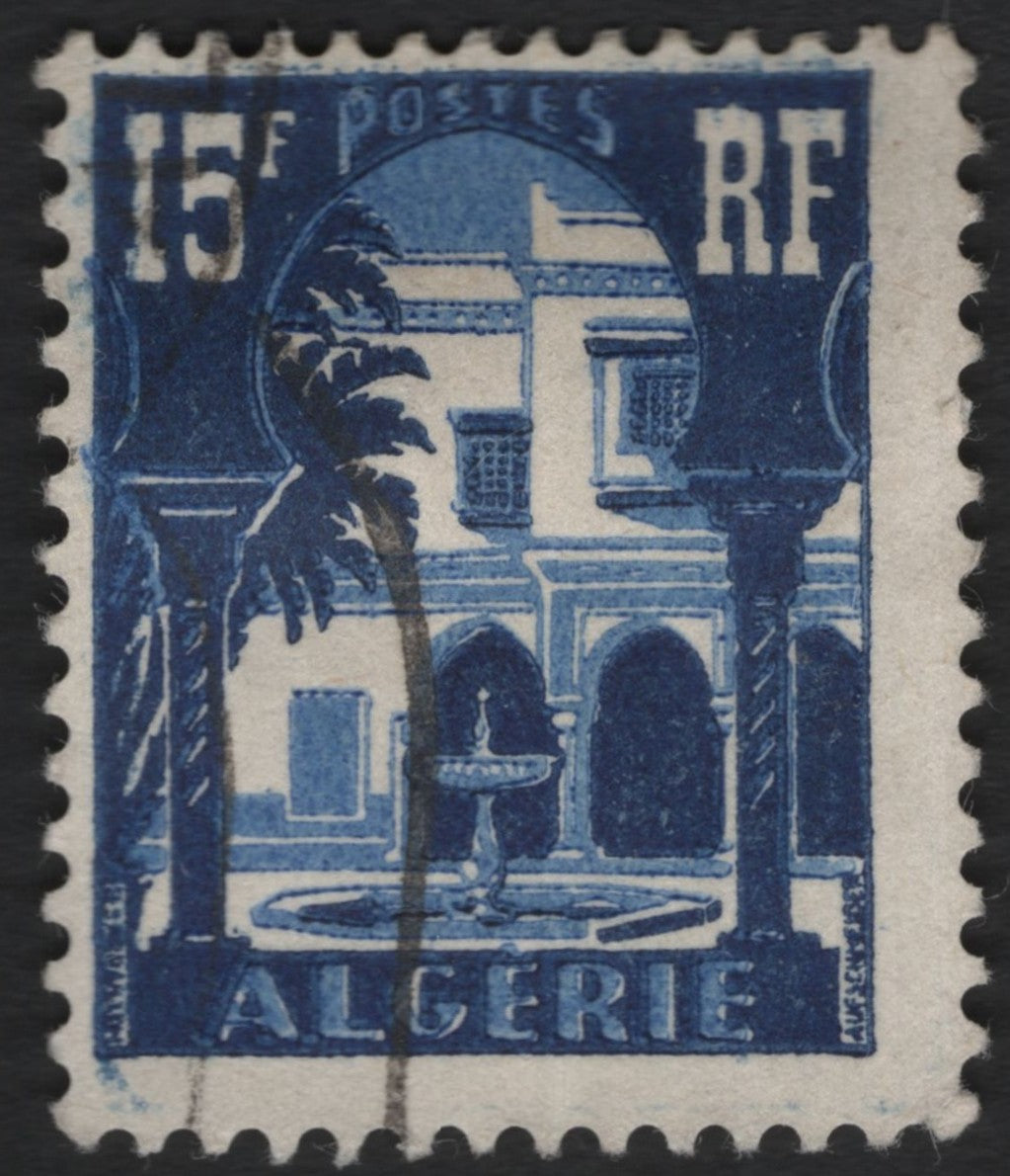 SCG8836 - Algeria – 15 Francs “Courtyard with Fountain” (French Administration)