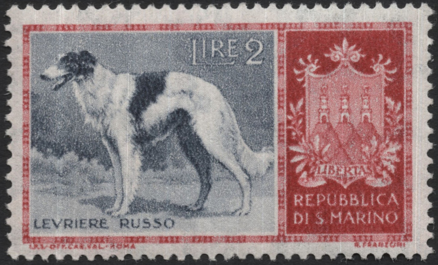 SCG7629 - San Marino – Russian Greyhound (Levrier Russo), 1950s