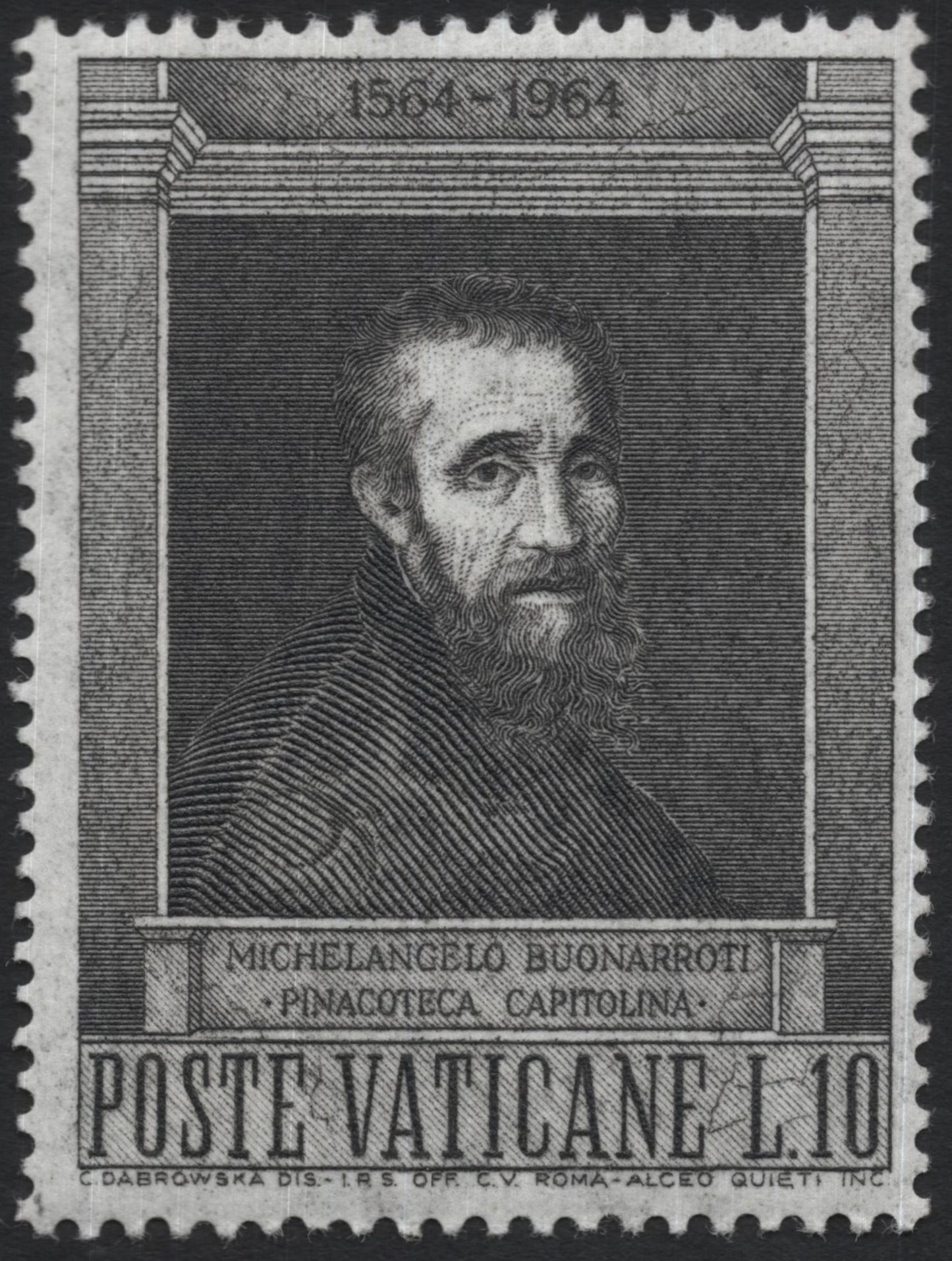 SCG7633 - Michelangelo Buonarroti – 400th Anniversary of Death (Vatican City, 1964)