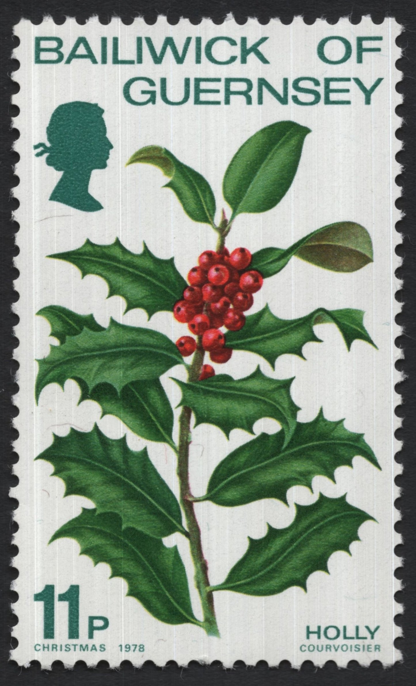 SCG7637 - Guernsey 1978 “Holly” Christmas Stamp – 11p