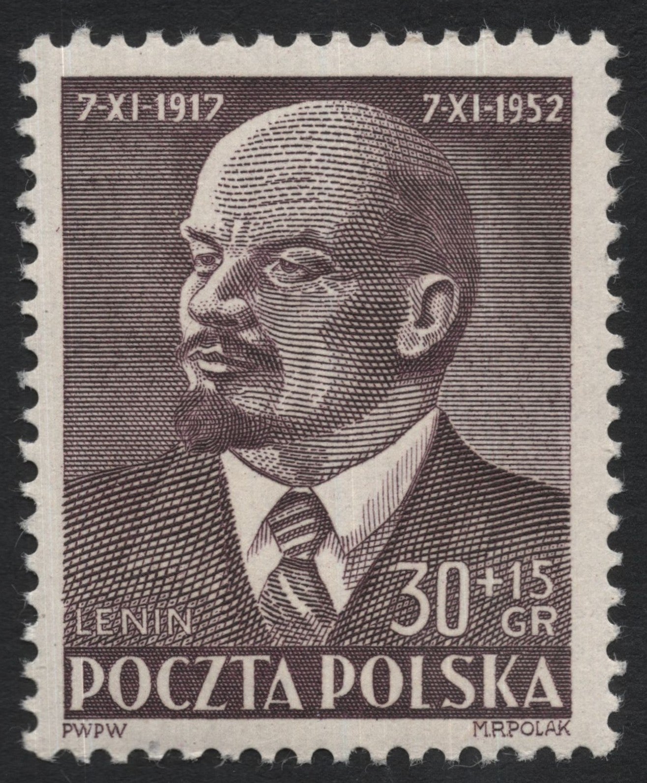 SCG7638 - Poland 1952 – 35th Anniversary of the October Revolution (Lenin Portrait)