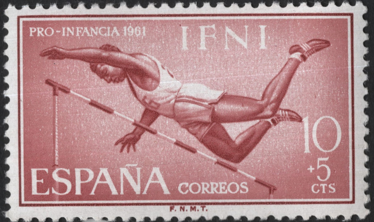 SCG7639 - IFNI 1961 – High Jump (Pro-Infancia Issue)