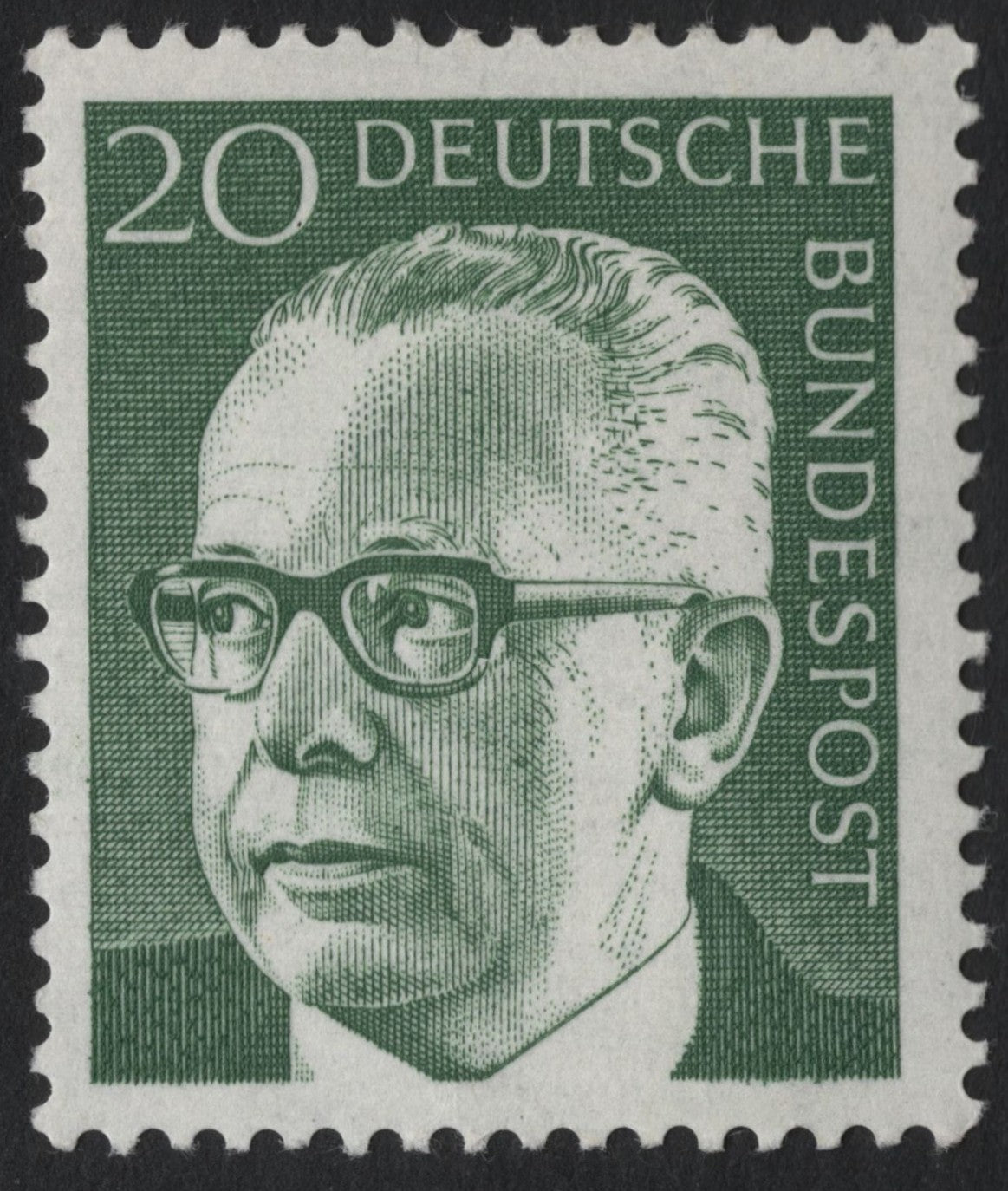SCG7641 - Germany (Deutsche Bundespost) – 20 Pfennig Theodor Heuss (1954)