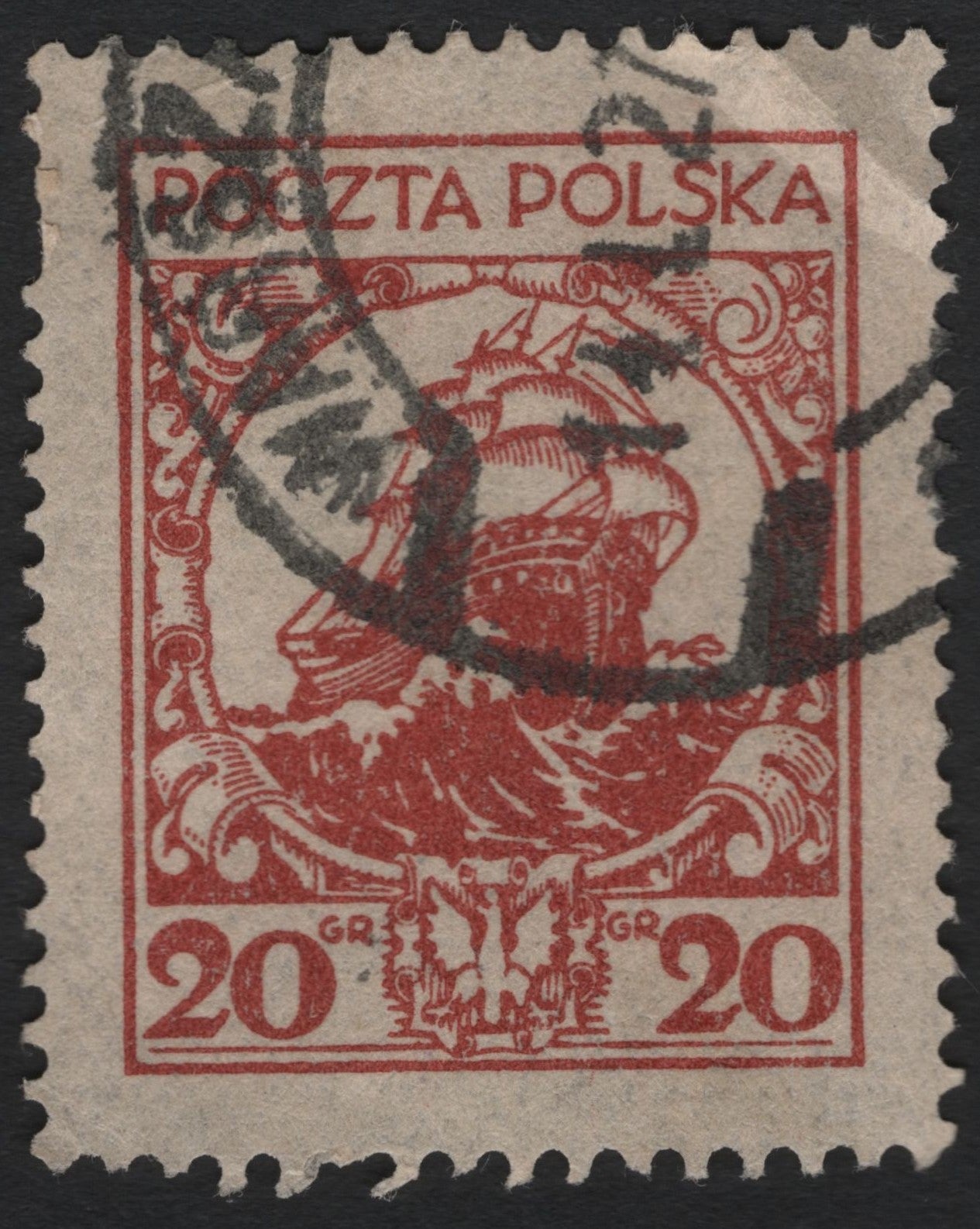 SCG8853 - Poland 1925 – 20gr “Galleon” Maritime Definitive (Used)