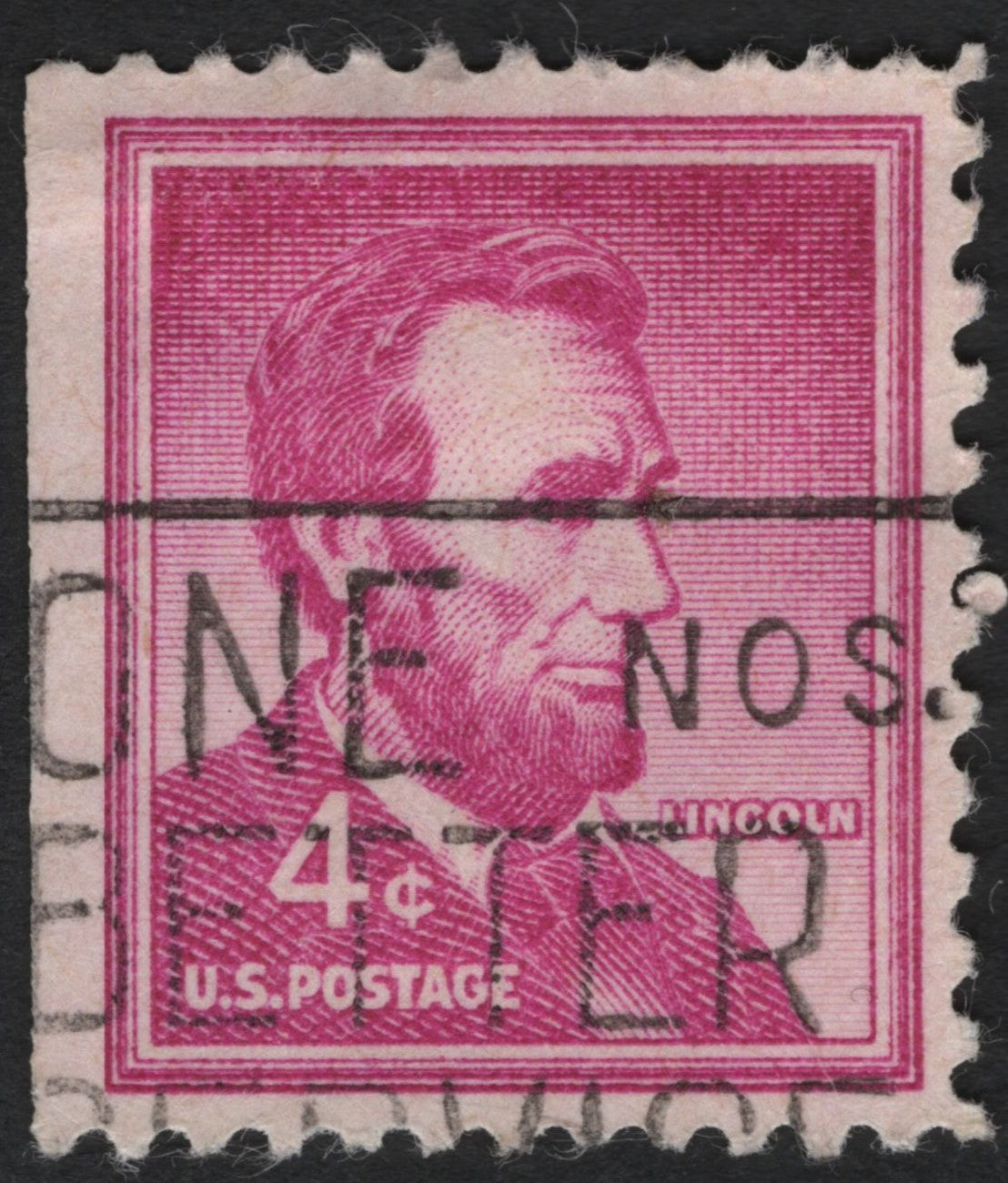 SCG8866 - USA 1954 – 4¢ Abraham Lincoln (Liberty Series, Carmine Rose)