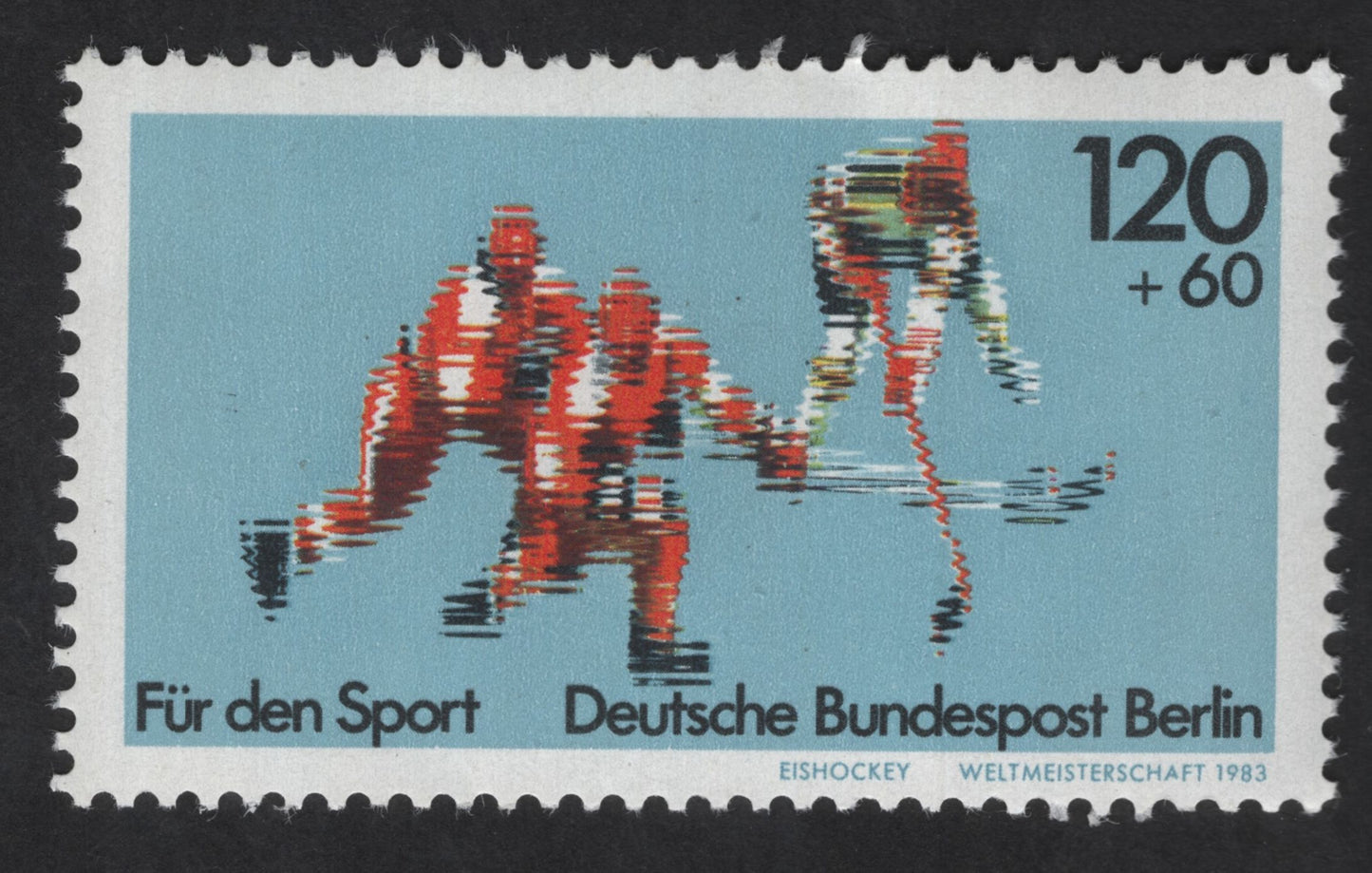 SCG13632 - Germany (West Berlin) 1983 – Ice Hockey World Championship “Für den Sport” Semi-Postal Stamp (120+60 Pf)