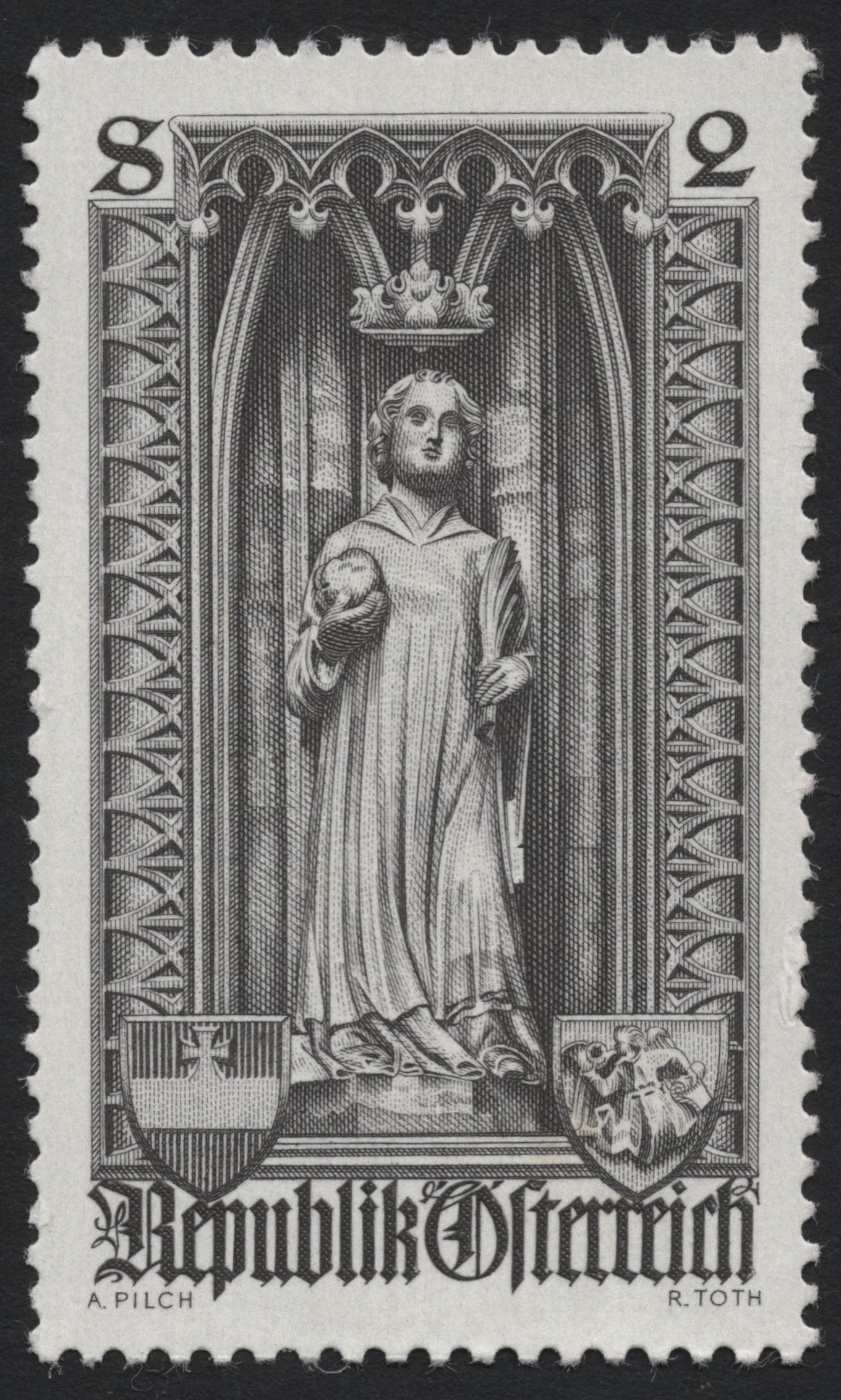 SCG7615 - Austria – King Rudolf I of Habsburg (Gothic Sculpture Series, 1958)