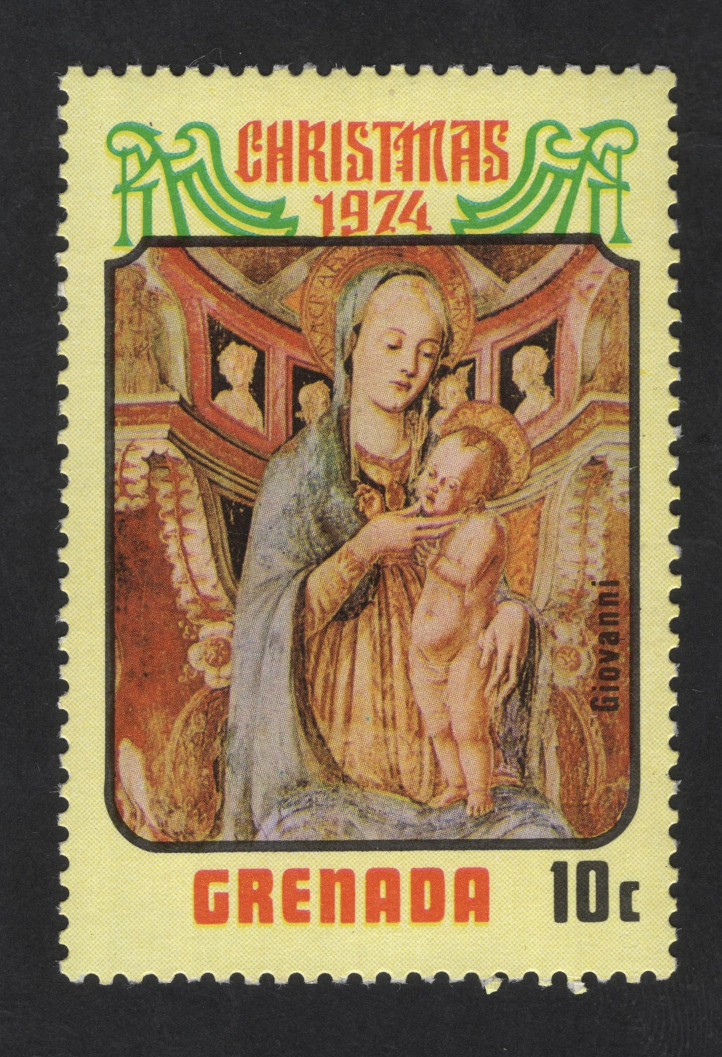 SCG13636 - Grenada 1974 Christmas – Madonna and Child (10c)