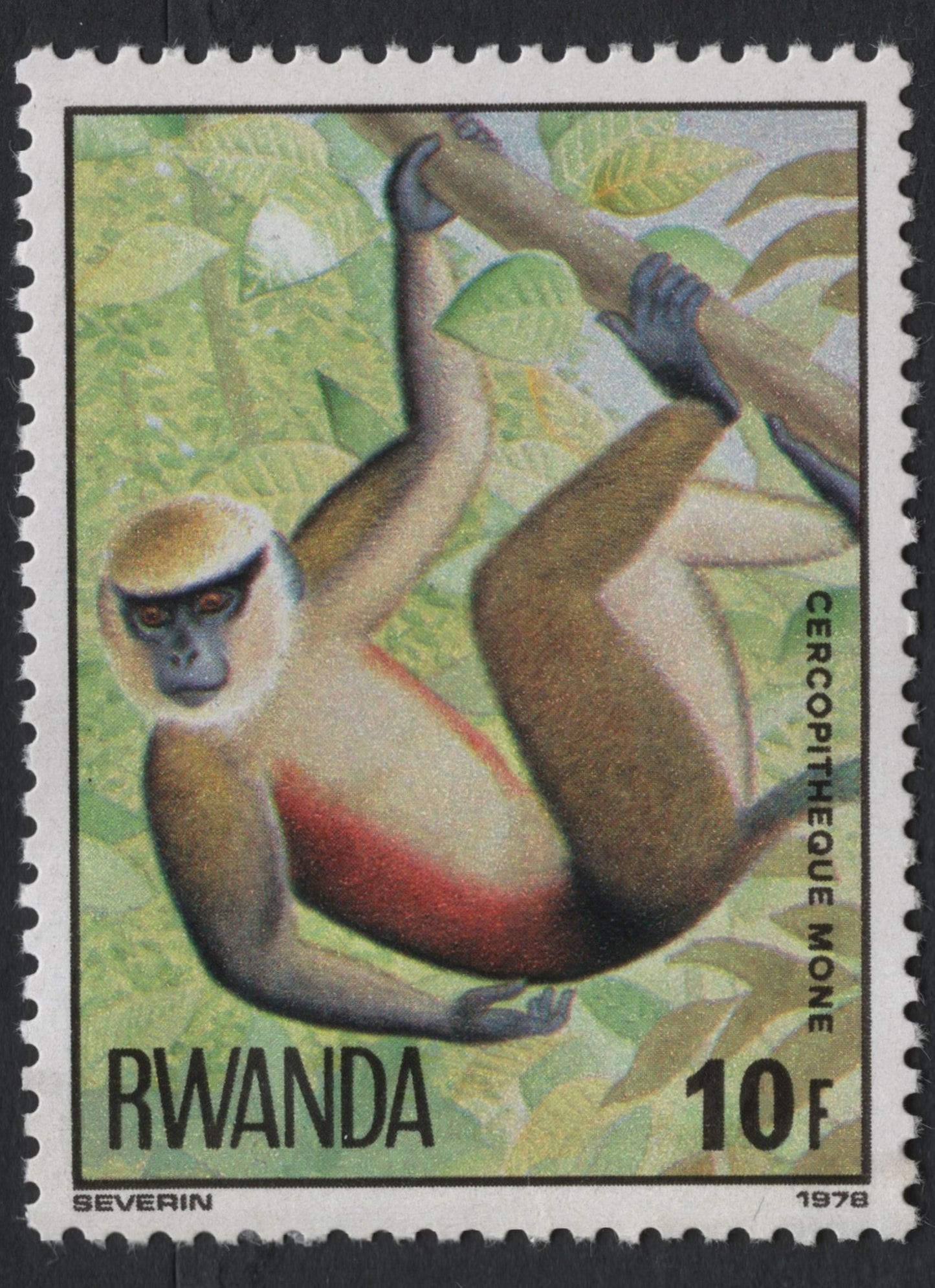 SCG7458 - Rwanda 1978 – Mona Monkey (Cercopithecus mona)