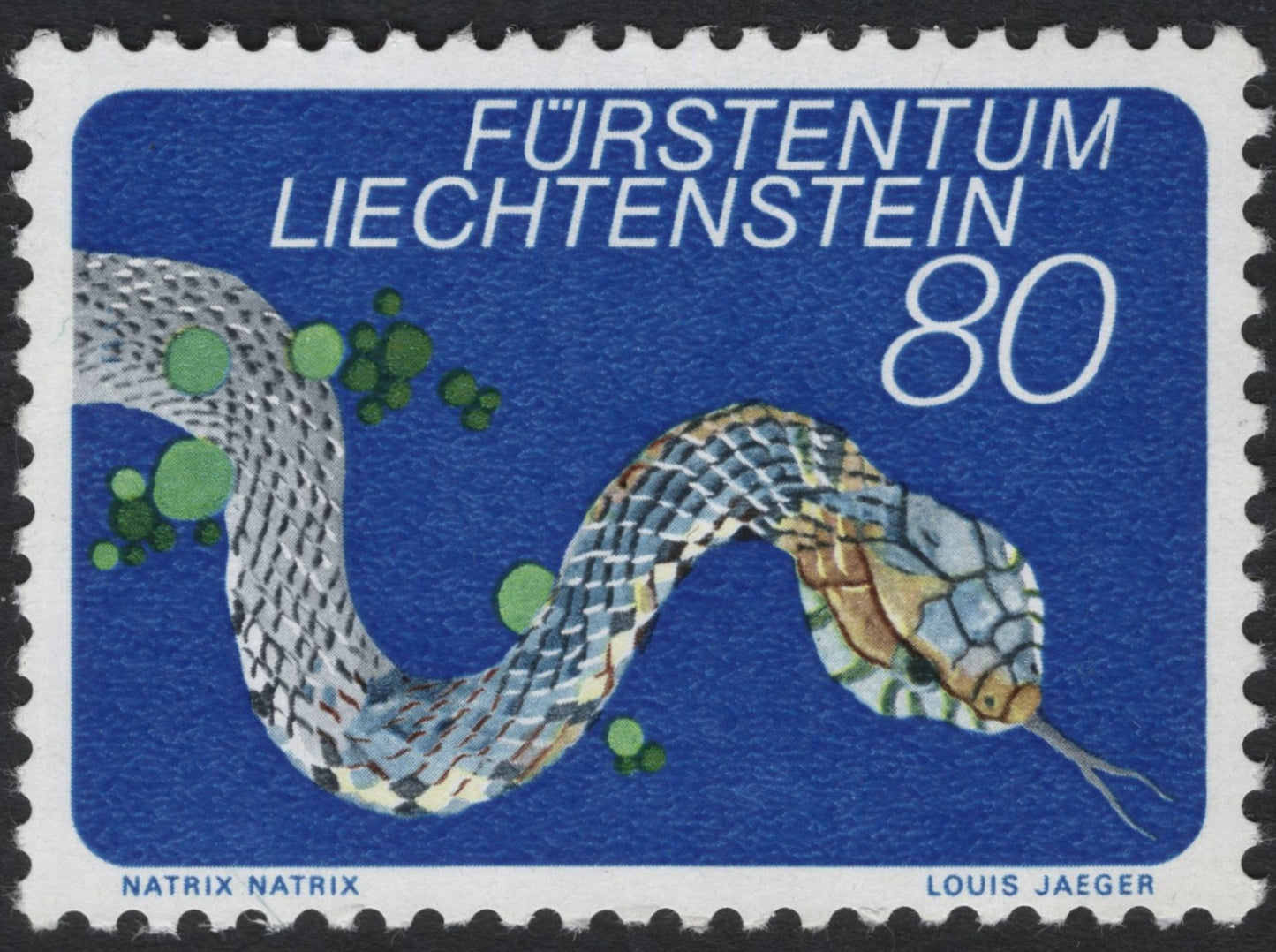 SCG7464 - Liechtenstein 1980 – Grass Snake (Natrix natrix)