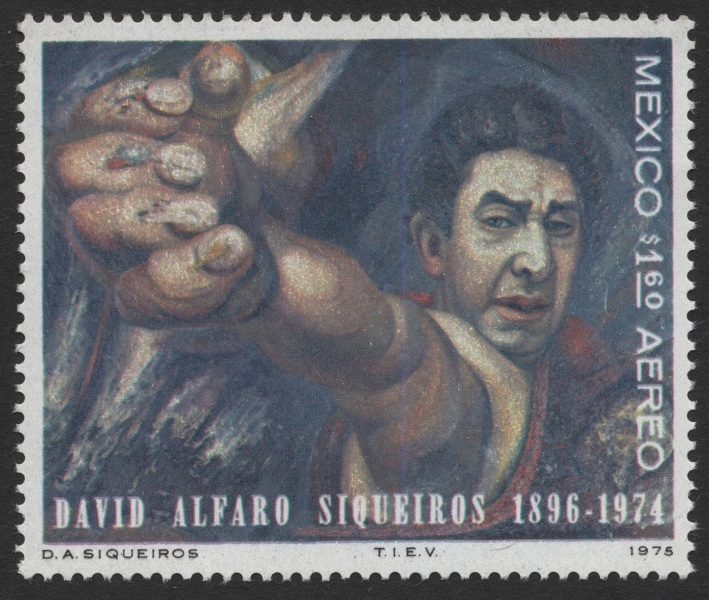 SCG417 - Mexico 1975 David Alfaro Siqueiros Commemorative Airmail Stamp