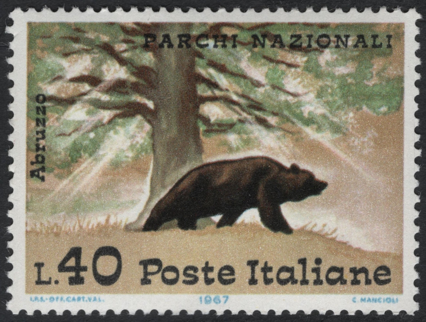SCG7456 - Italy 1967 – Abruzzo National Park (Marsican Brown Bear)