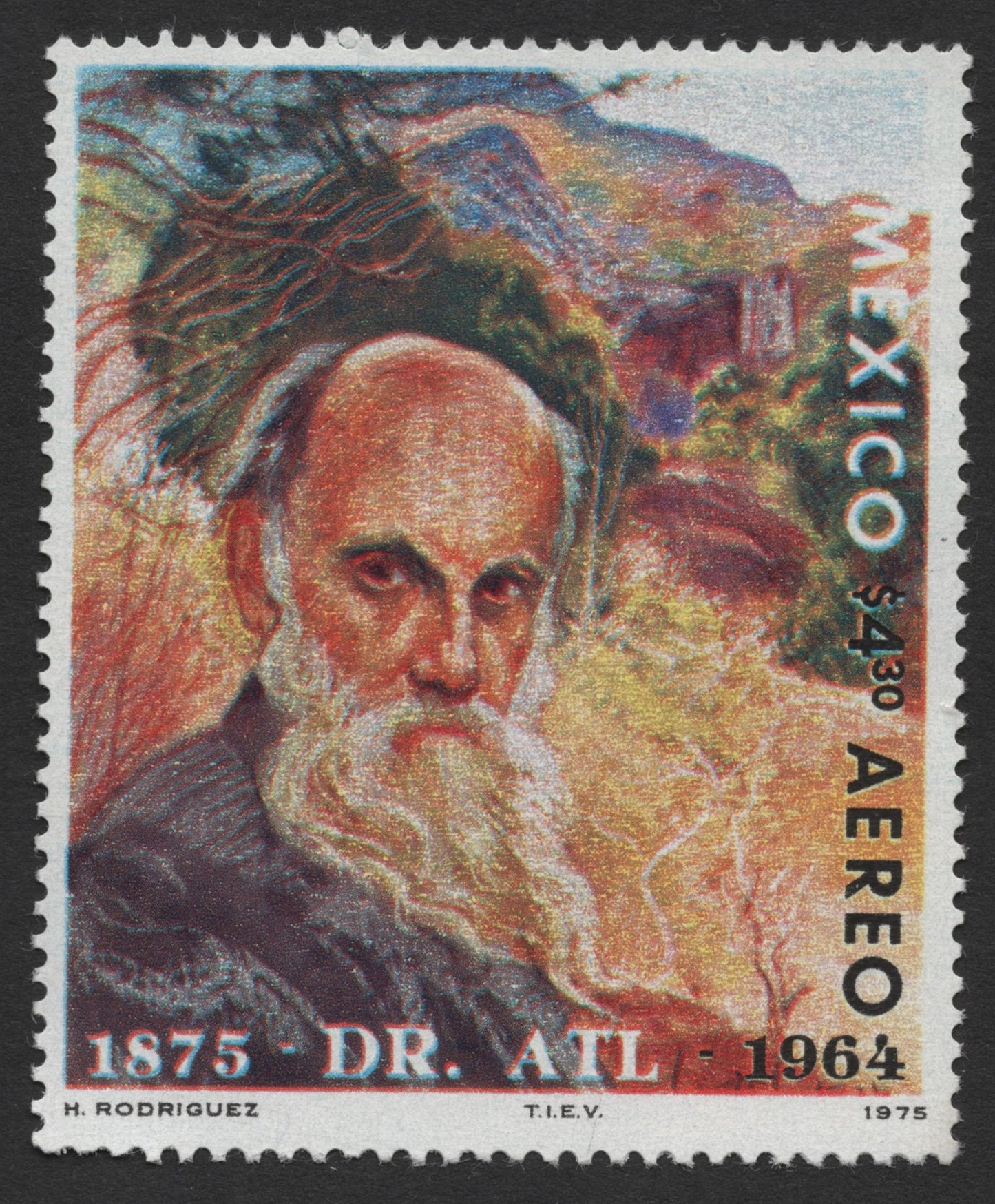 SCG418 - Mexico 1975 Dr. Atl Commemorative Airmail Stamp
