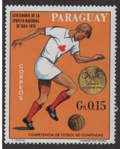 SCG169 Paraguay Olympic Football Commemorative Stamps – 1864–1870 National Epic Centenary