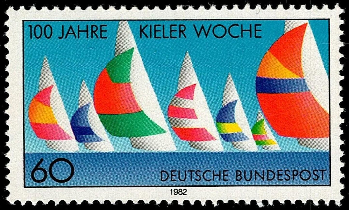 SCG782 - Germany 1982 Stamp – 100 Years of Kieler Woche Sailing Regatta