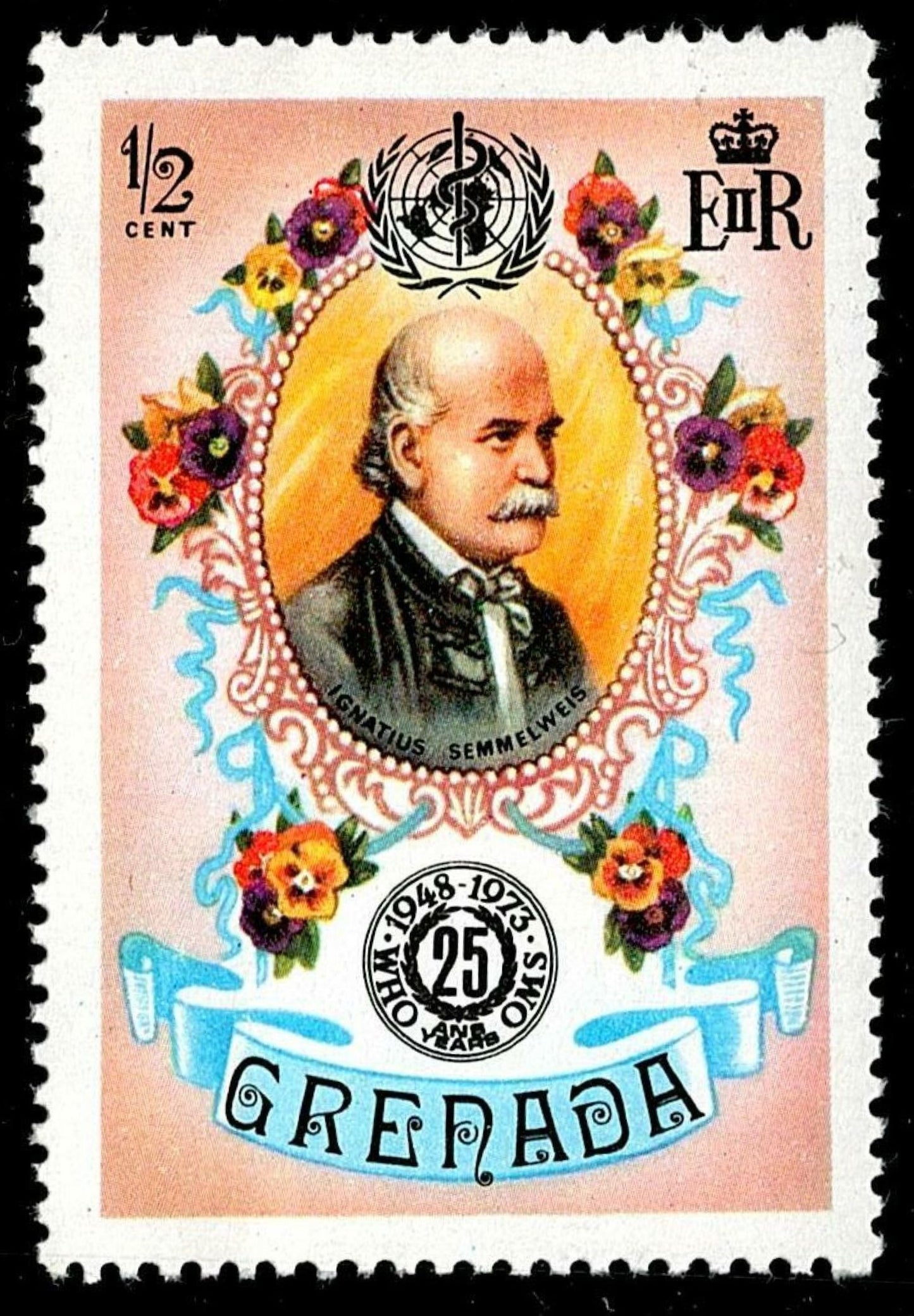 SCG1180 - Grenada Stamp – Semmelweis & Global Health (1973)