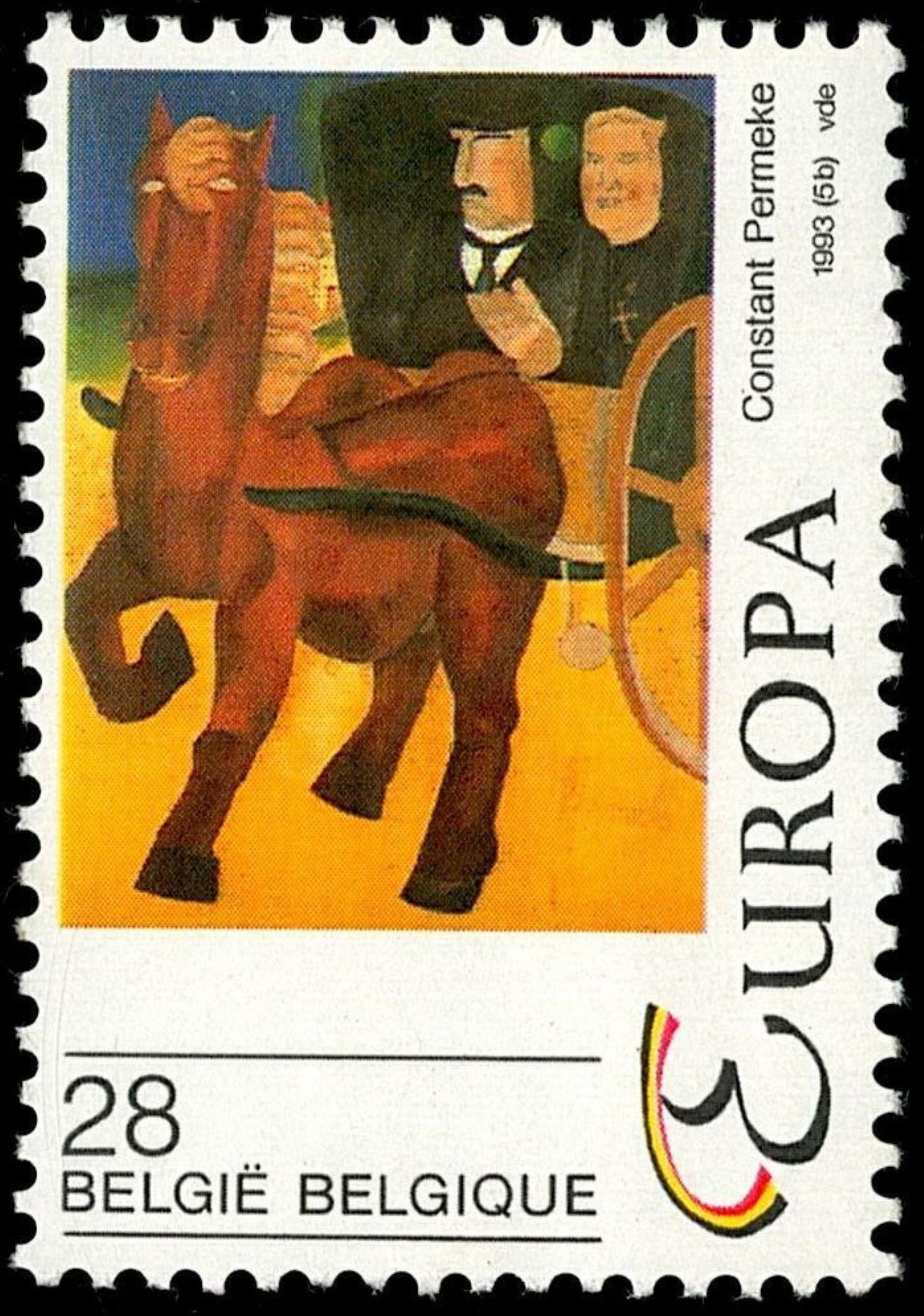 SCG1175 - 1993 Belgium Europa Stamp – Artwork by Constant Permeke