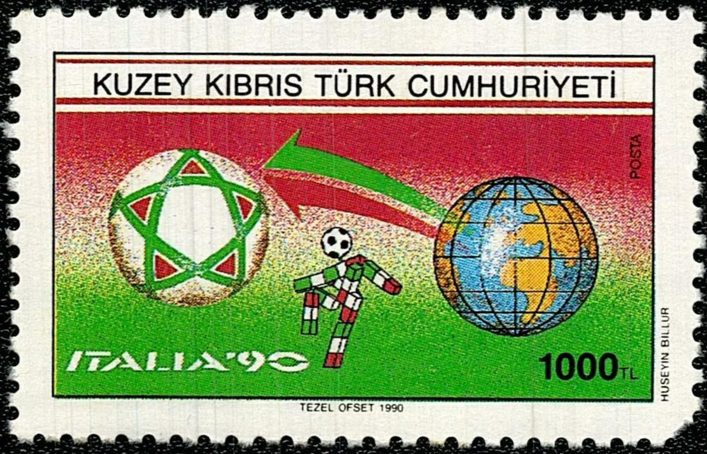 SCG797 - Northern Cyprus 1990 Italia ’90 World Cup Stamp