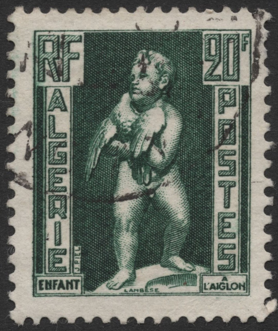 SCG727 - Algeria Child with Eagle Stamp Pair