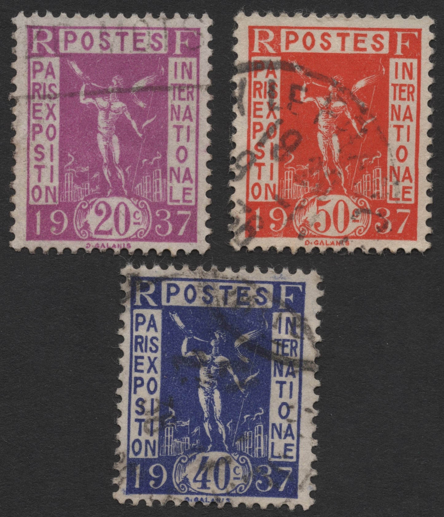 SCG715 - France 1937 Paris International Exposition Stamp Set (Used)