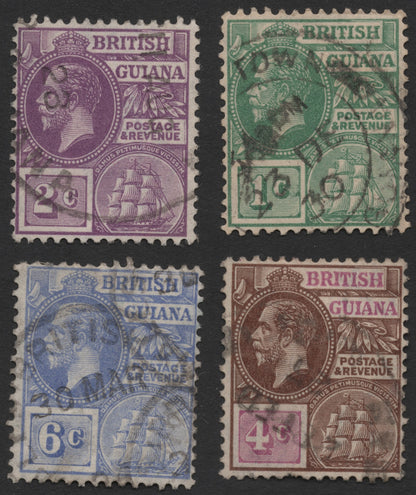 SCG714 - British Guiana King George V Ship Series Stamp Set (Used)