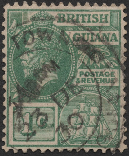 SCG714 - British Guiana King George V Ship Series Stamp Set (Used)