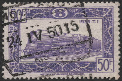 SCG713 - Belgium Railway Locomotive Stamps – 40F & 50F Series (Used)
