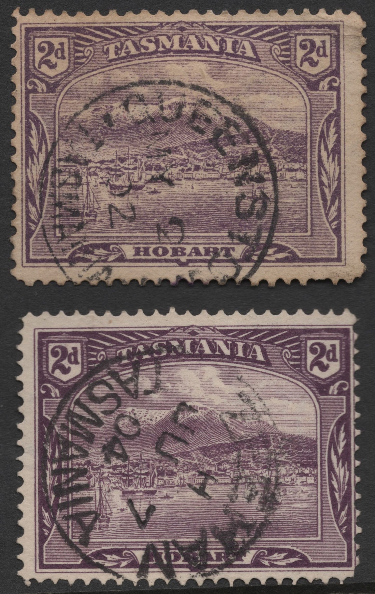 SCG721 - Tasmania 2d Hobart Harbour Stamps