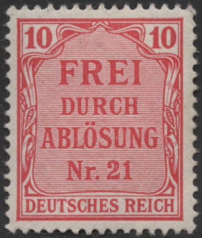 SCG722 - German Reich Ablösung Revenue Stamps Set