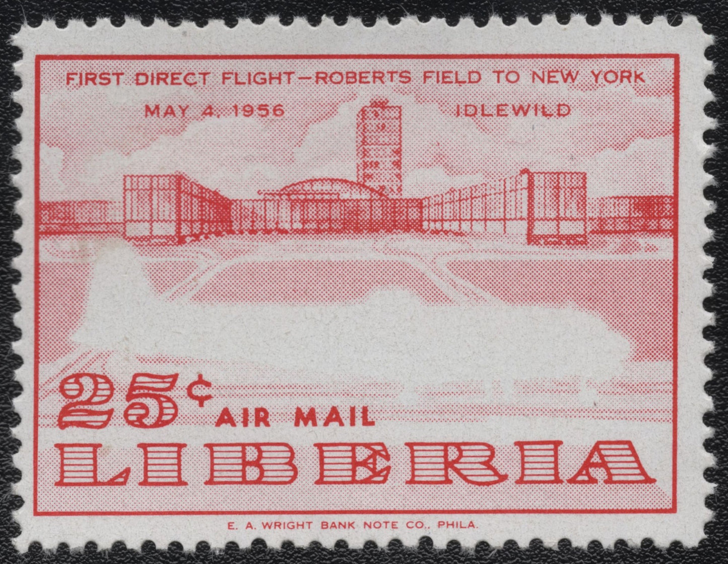 SCG950 - 1956 Liberia Airmail Error – First Direct Flight to New York