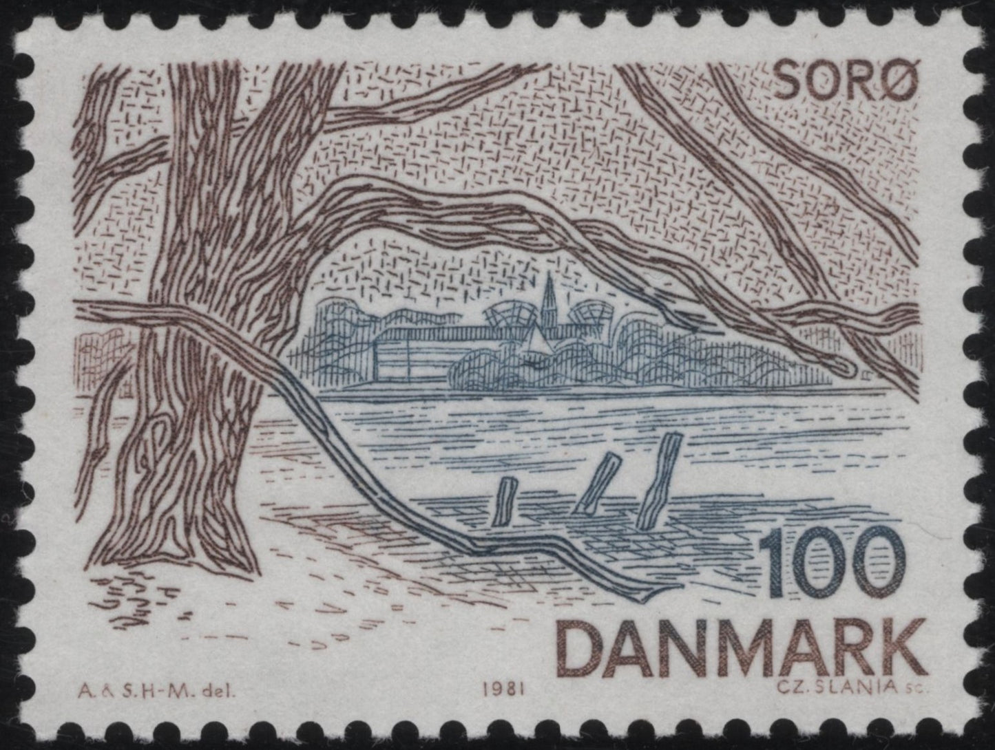 SCG870 - Denmark 1981 – Sorø Lake Scenic View