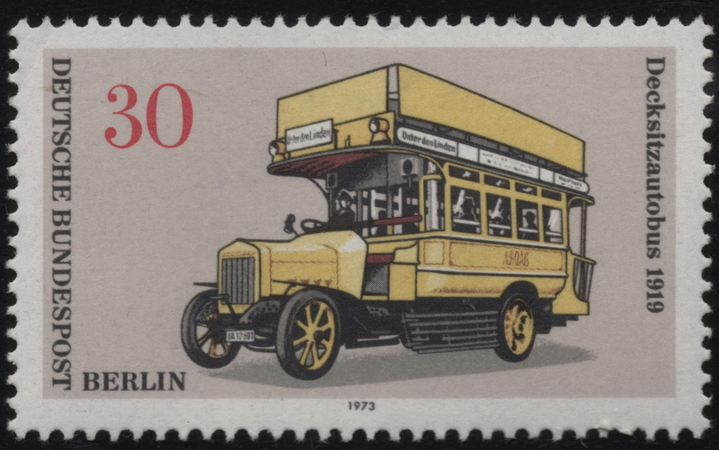 SCG857 - 1919 Berlin Double-Decker Bus Stamp