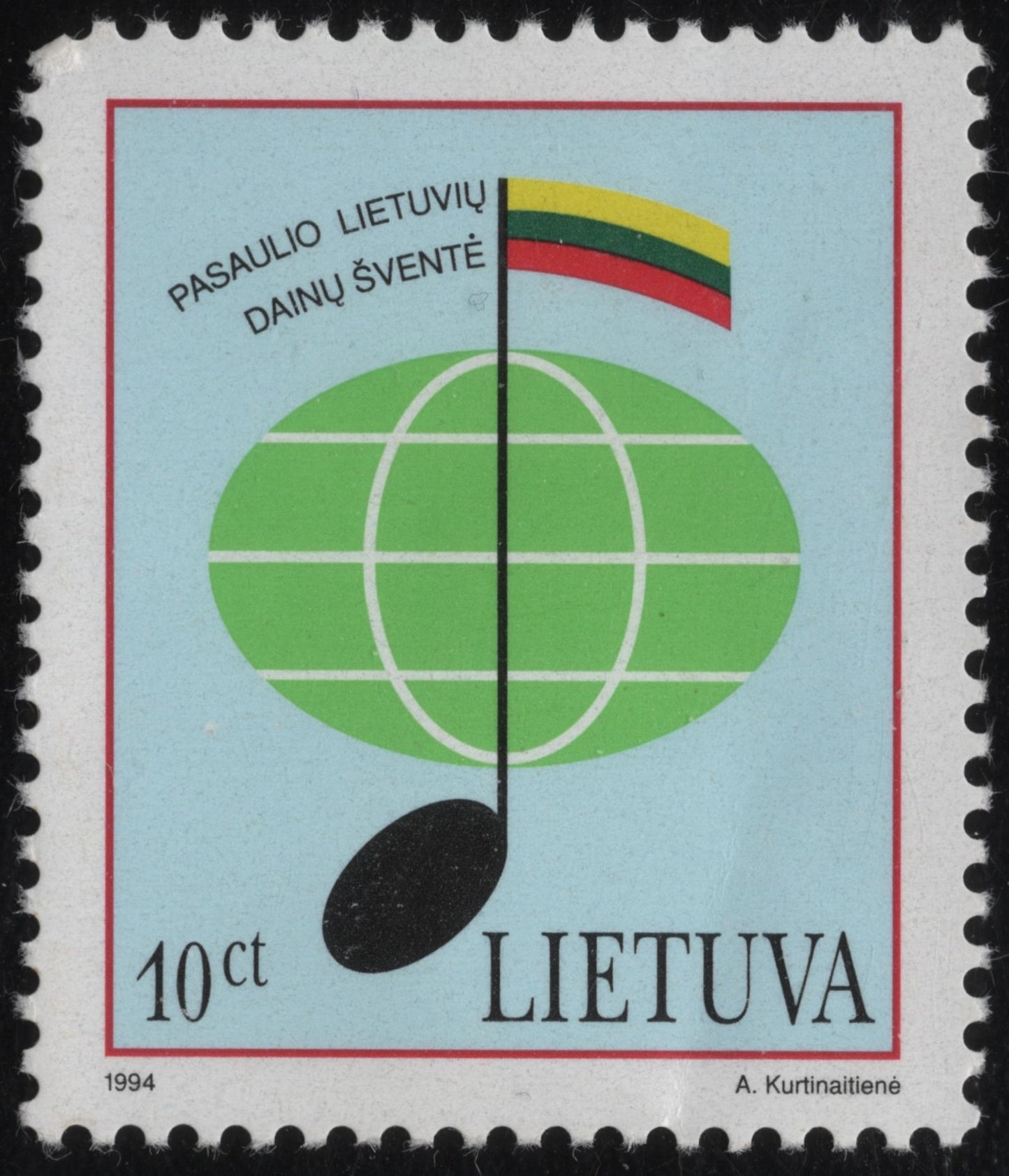 SCG862 - Lithuania 1994 World Lithuanian Song Festival Stamp