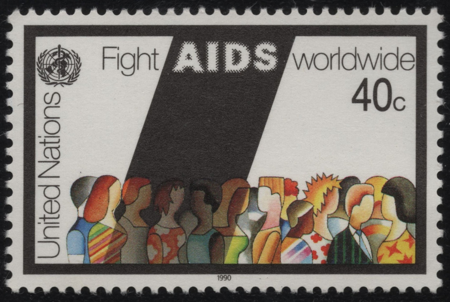 SCG864 - 1990 United Nations Fight AIDS Worldwide Stamp