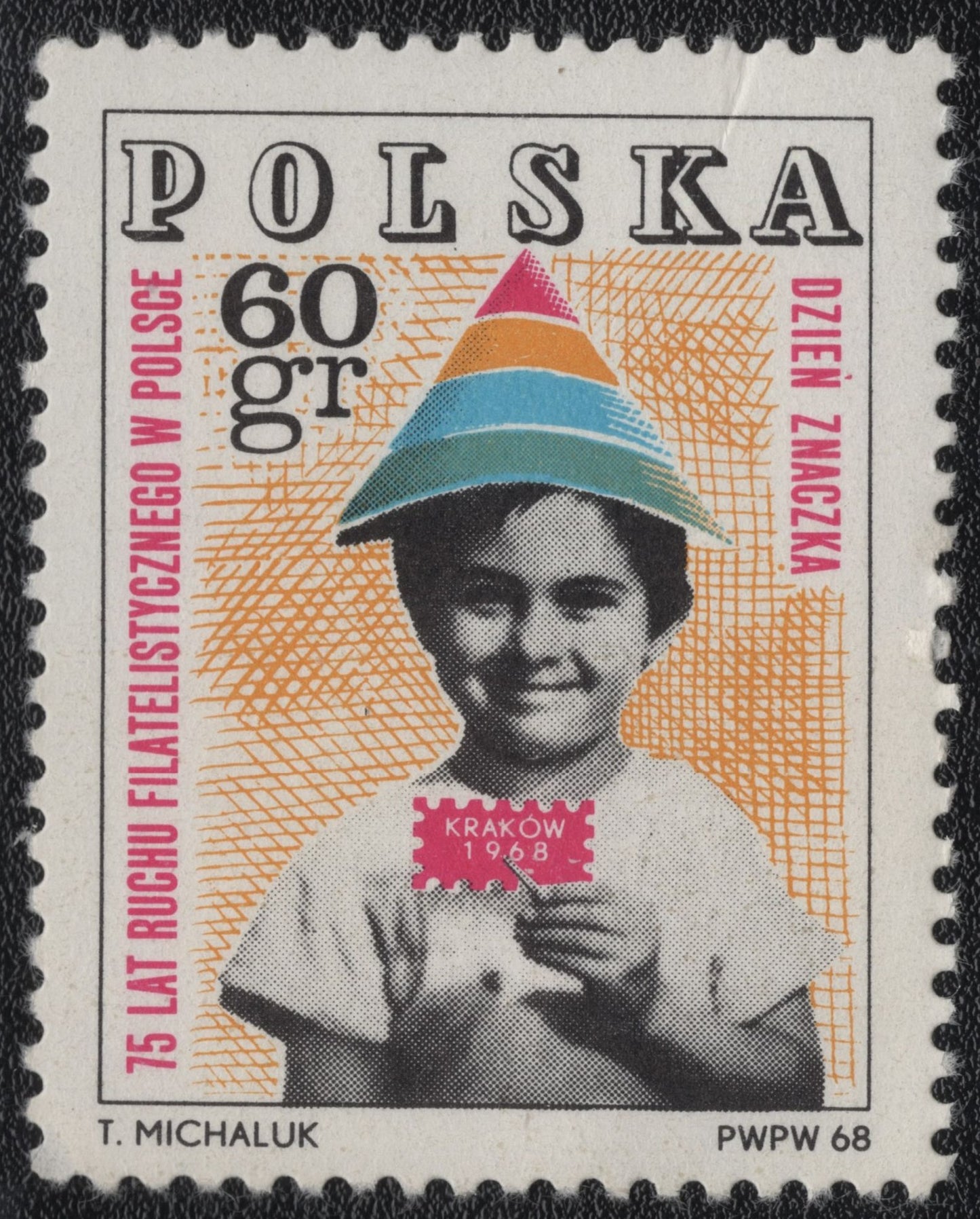 SCG908 - Poland 1968 Stamp – 75 Years of Philately in Kraków
