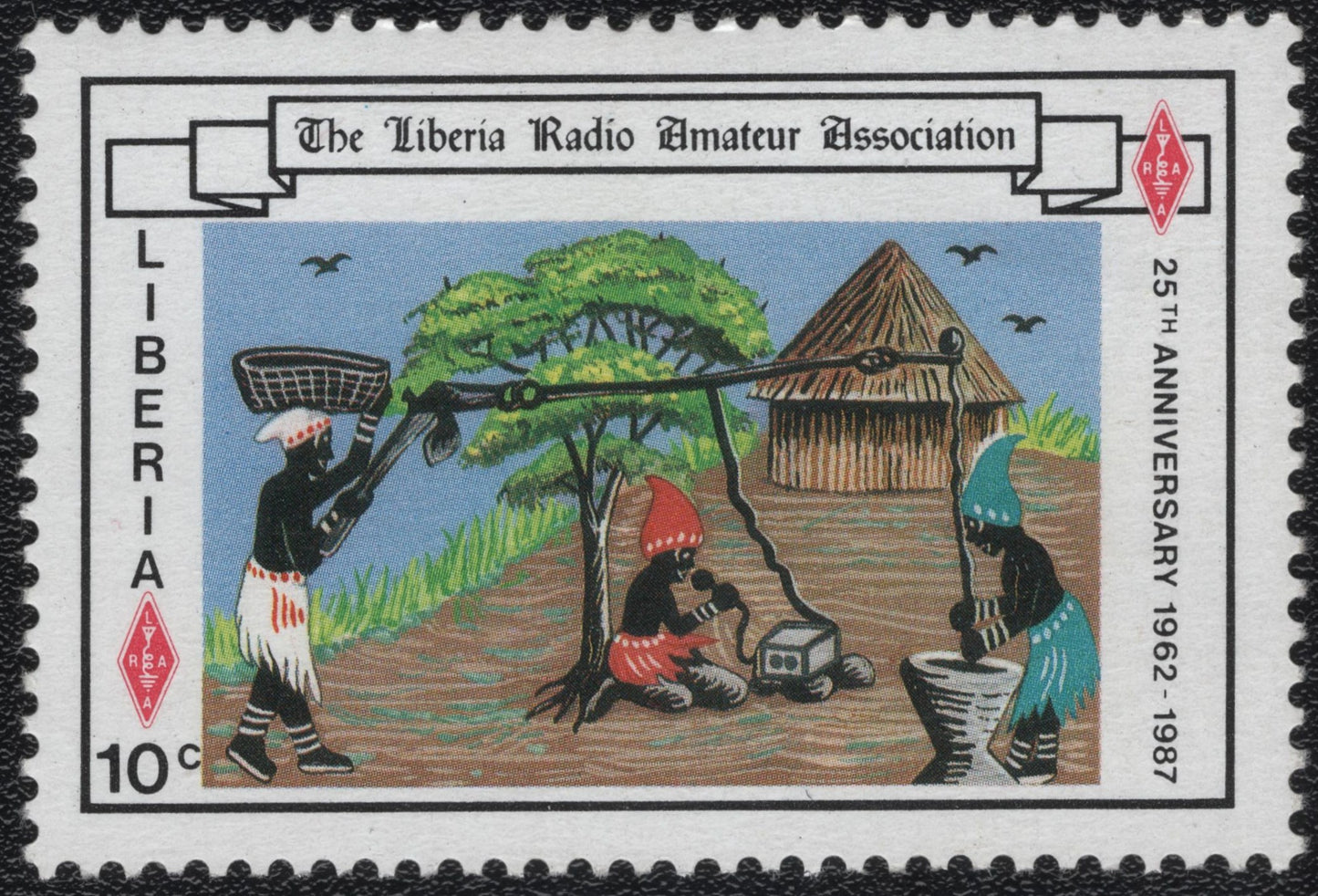 SCG902 - Liberia 1987 Stamp – 25th Anniversary of the Liberia Radio Amateur Association
