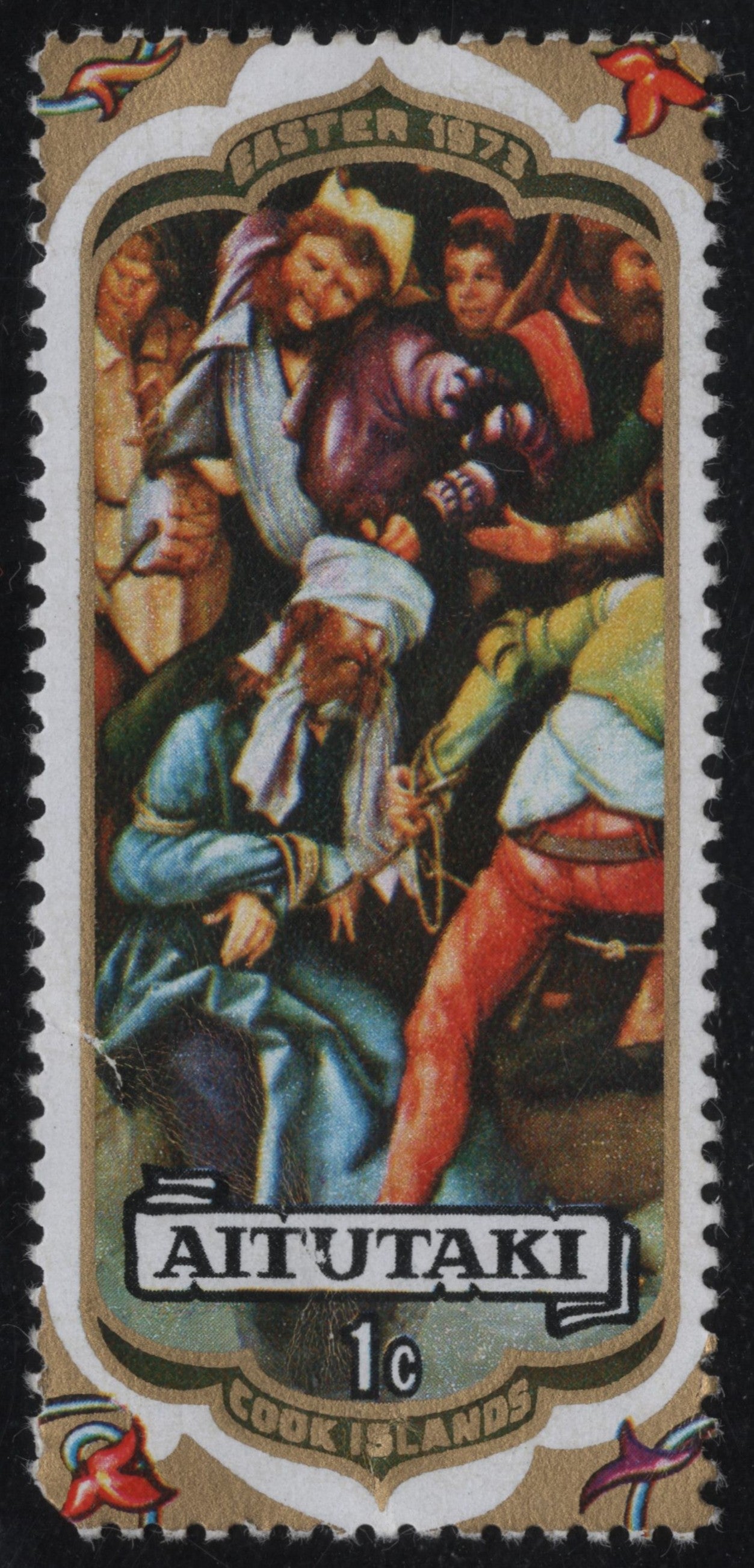 SCG914 - Aitutaki Religious Painting Stamp – Easter Commemoration