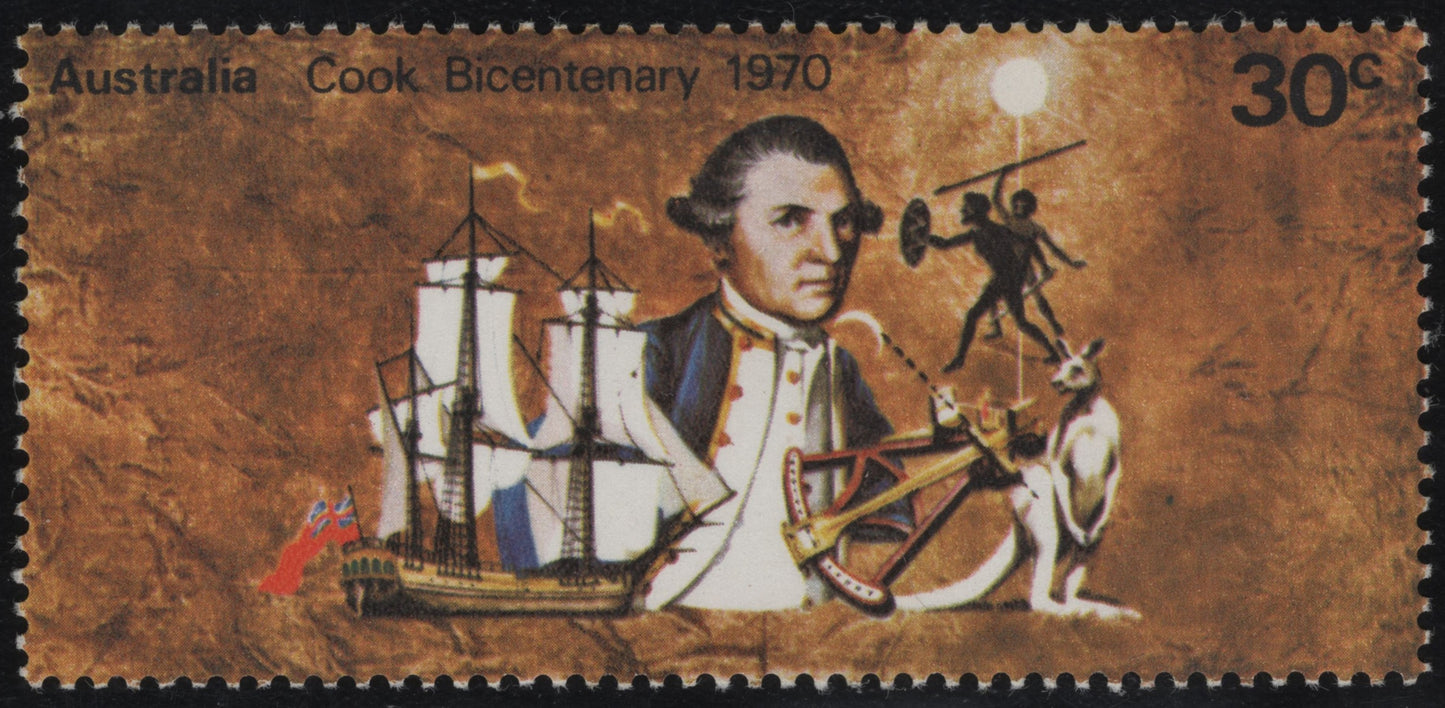 SCG917 - 1970 Australia Cook Bicentenary Stamp – 30c