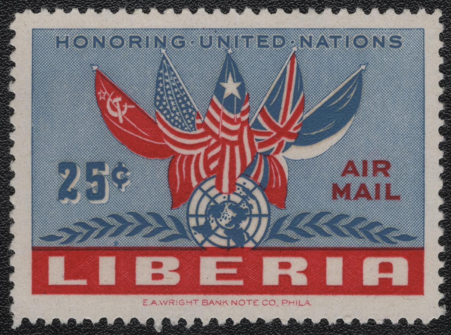 SCG980 - Liberia Airmail Stamp – Honoring the United Nations