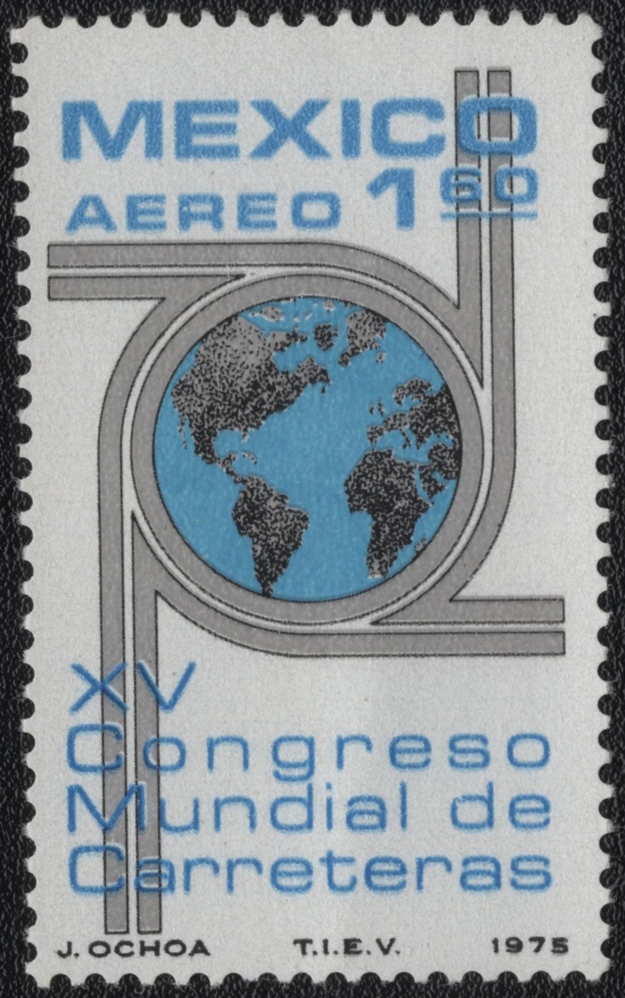 SCG1014 - 1975 World Road Congress – Mexico Airmail Issue