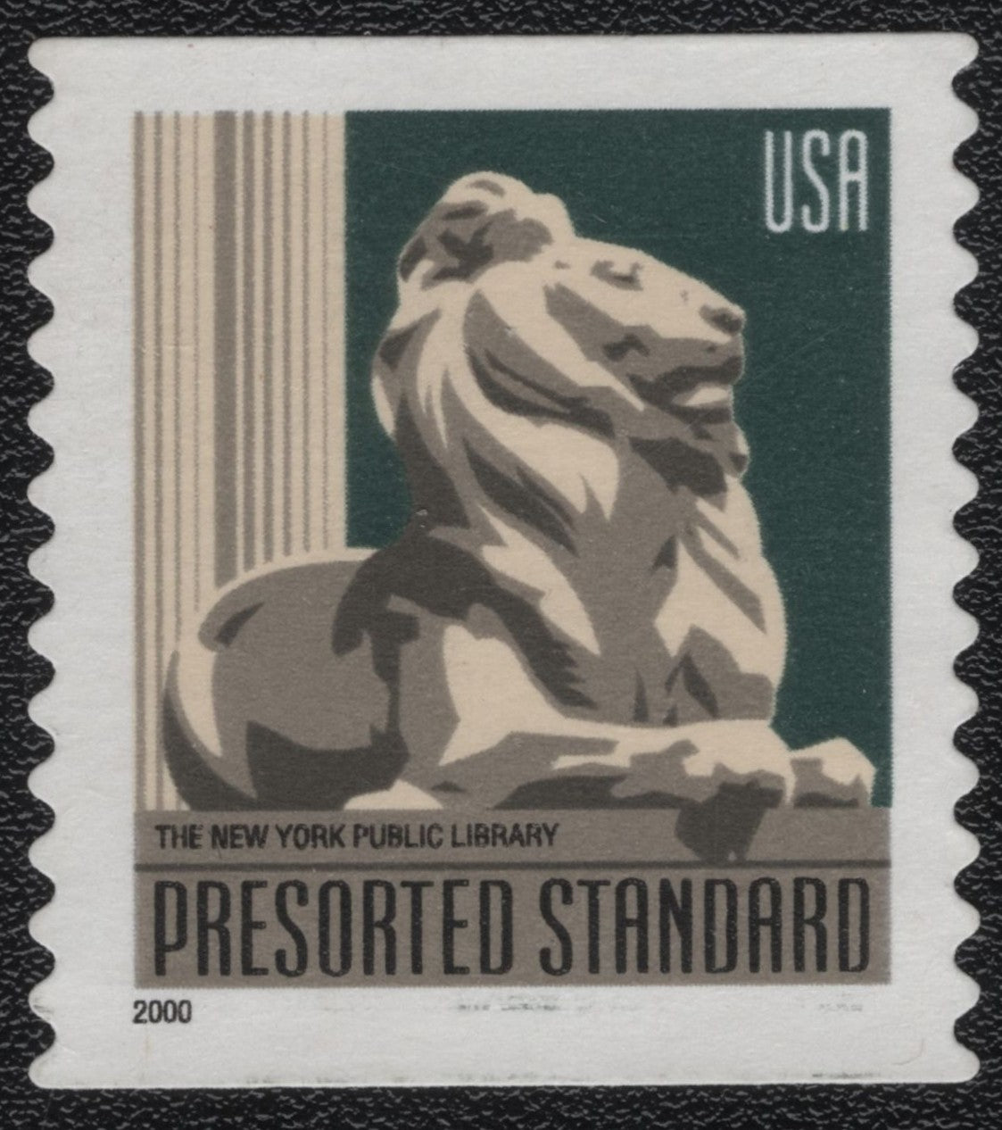 SCG1003 - 2000 USA Presorted Standard – New York Public Library Lion