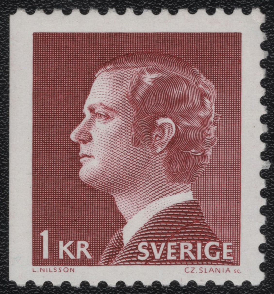 SCG1009 - Sweden – 1 Krona King Carl XVI Gustaf Definitive Stamp