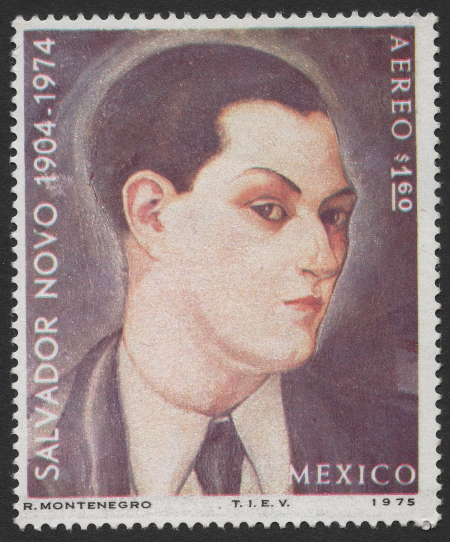 SCG971 - 1975 Mexico Airmail Stamp – Salvador Novo (1904–1974)