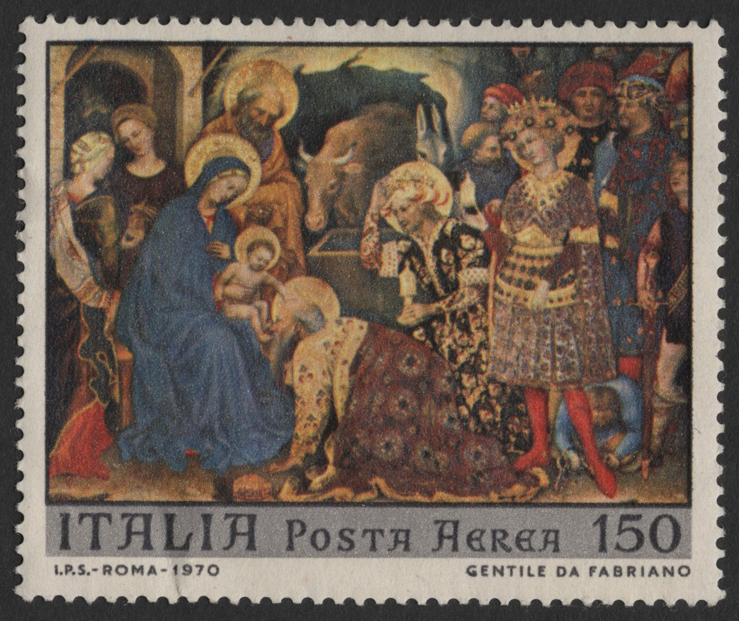 SCG975 - 1970 Italy Airmail Stamp – Adoration of the Magi