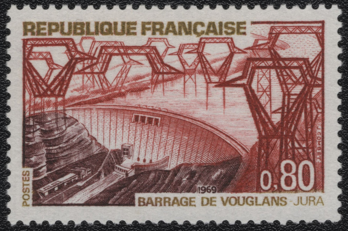 SCG1048 - 1969 France – Vouglans Dam in Jura Region