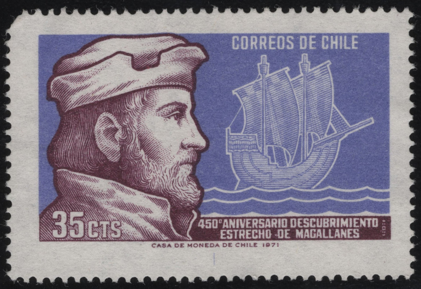 SCG1060 - 1971 Chile – 450th Anniversary of the Discovery of the Strait of Magellan