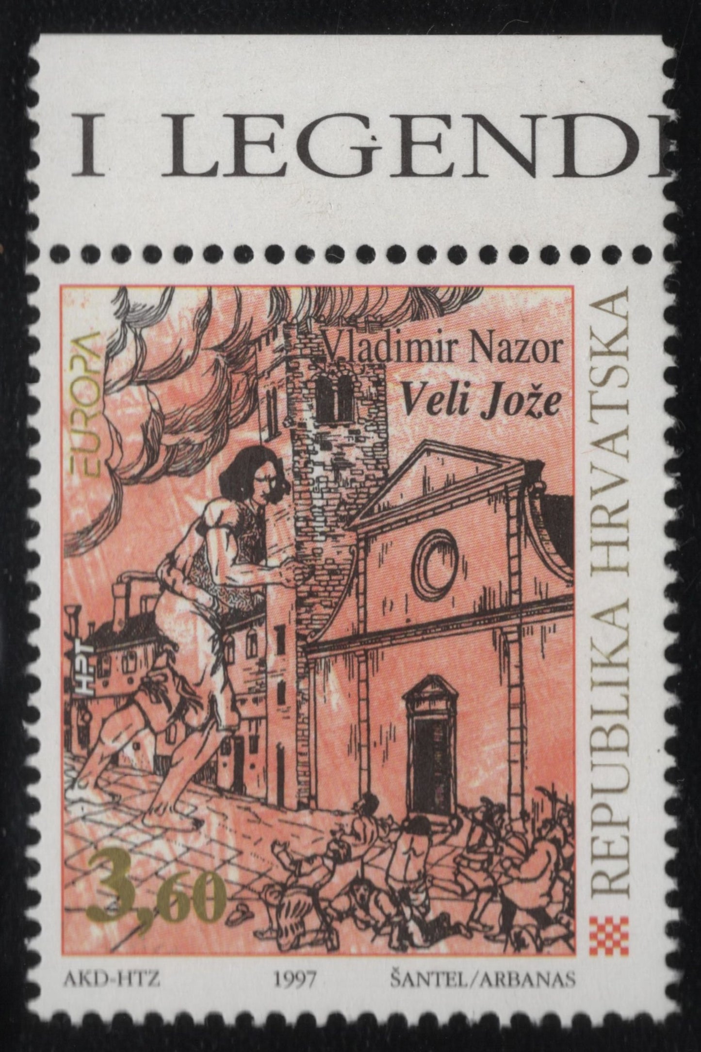 SCG1086 - Croatian Folktale Stamp – Veli Jože (1997)